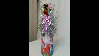 Декор шампанского на новогодний стол!🍾🥂🎄
