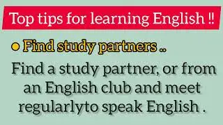 English Grammar | Top Tip for learning English  