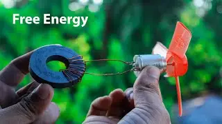 How to make free energy generator magnetic fan- Free energy magnet DIY easy science projects at home