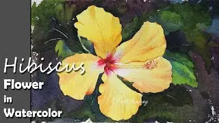 How to Paint A Hibiscus Flower in Watercolor | step by step painting