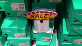 A tout buried in the shoe section of Apita's event corner