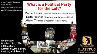 "What is a Political Party for the Left" (10/16/24 panel)