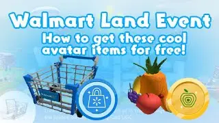 ROBLOX FREE ACCESSORIES: How to get Walmart Shopping Cart & Fruit Hat for free! [WALMART LAND]