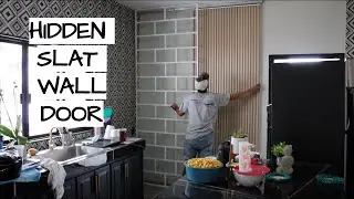 Making a Slat Feature Wall with Sliding Door | Hidden Door