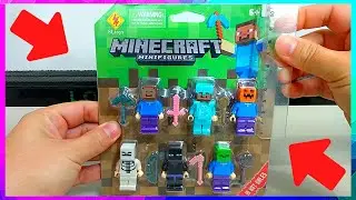 Bonecos Minecraft - Enderman, Steve, Alex, Zombie, Esqueleto e Cabeça de Abóbora-5 cm-Made in China