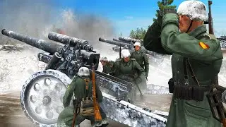 Huge German Artillery Defense in NEW Update! - Call to Arms: Gates of Hell Battle Simulator