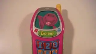 2002 Mattel Barney the Purple Dinosaur Talking Light Up Toy Phone