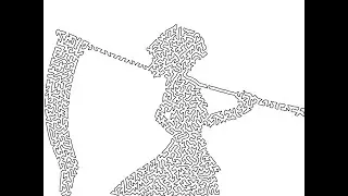 Bad Apple but it's inverted but it's drawn using a single line. (Seizure Warning)
