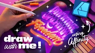 Cozy Lettering in Affinity | My full creative process ✍🏽 (no talking)