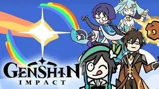 I'M DYING WITH LAUGHTER AT THIS WISH SIMULATOR! DRAWN BY ZHONGLI - GENSHIN IMPACT