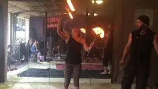 Fire training with shade Flamewater
