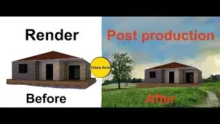 Sketchup Dersleri 5 Post  Production  Arka plan  ekleme Photshop