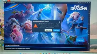 Incompatible windows settings error in bluestacks solution