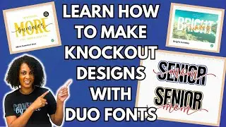 How To Create Tshirt Designs with the knockout Method Using the best Duo Fonts | Creative Fabrica!