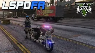GTA V #LSPDFR STATE TROOPER POLICE LOS SANTOS HIGHWAY MOTORCYCLE PATROL