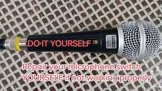 Microphone Switch Repair - BETA 58 A (Without spending a rupee - Do it yourself)