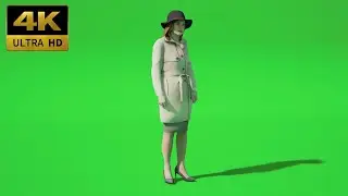 009 - Green Screen | Chroma Key | Character Woman 4K