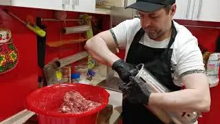Делаем краковскую колбасу из говяжьей и свиной вырезки
