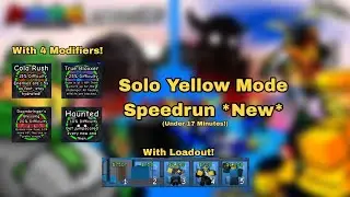 *New* Solo Yellow Mode Speedrun With 4 Modifiers! (Under 17-18 Minutes) | Roblox Doomspire Defense