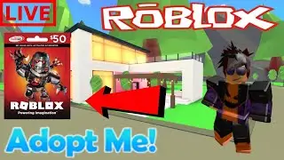 🔴ADOPT ME: GIVING ROBLOX CODES!! GIVEAWAY! [ROBLOX LIVE]