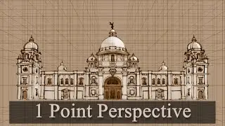 Drawing a Monument in One Point Perspective | Perspective Drawing Demo