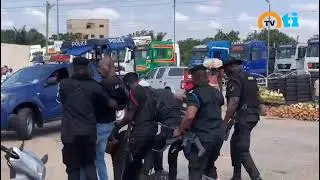 National Security officer Cl@sh with Ghana Police officers at La Bawuleshie