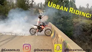 Urban Dirt Bike Riding! COPS!