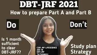 DBT-JRF 2024|DBT-JRF Preparation Strategy