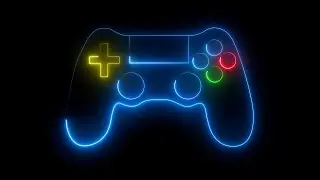 Game Controller Neon Lines Looped Animated Background #motionmade