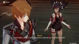Xinyan calling Childe(Tartaglia) brother in all languages l Genshin Impact