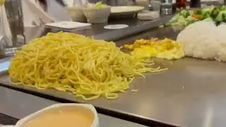 Onion Volcano | Hibachi Chef Cooking | Hibachi restaurant video | Cooking in front of customers