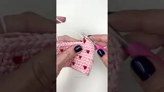 Quick and easy way to crochet colorwork hearts. #crochet #hearts  #crochettutorial #valentinesday
