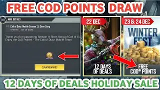 12 days of deals Free 2000 Cod Points Draw |Holiday Sale Mythic Siren Draw | Holiday Armory Series