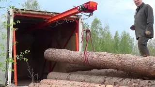 Готовлю к распилу брёвна.
