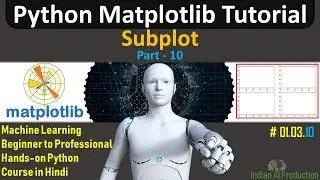 Matplotlib Subplot | Matplotlib Tutorial in Hindi Part-10 | Machine Learning Tutorial #01.03.10