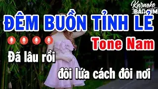 Karaoke Đêm Buồn Tỉnh Lẻ Tone Nam | Nhạc Sống Âm Thanh Đẳng Cấp Dễ Hát Nhất | Karaoke Bảo Kim