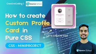 How to create Profile Card in HTML and CSS | CSS Miniproject | Profile Card UI | Web Design