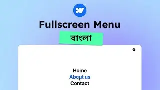 Fullscreen popup menu in Webflow - Bangla