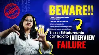 Beware these 5 statements can lead to interview Failure | Premium Learning Systems | #interviewhacks