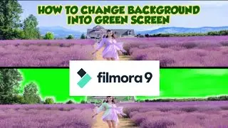 HOW TO CHANGE BACKGROUND INTO GREEN SCREEN IN FILMORA 9 | JERS BERS