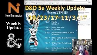D&D Weekly Update-2017 Extra Life! (10/23/17-11/4/17) | Nerd Immersion