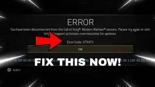 ERROR CODE: 273472 [Call of Duty Warzone]