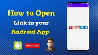 How to open url using intent in android | Open URL by clicking on TextView, Button or ImageView