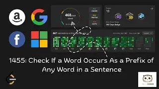 Leetcode Solution | 1455: Check If a Word Occurs As a Prefix of Any Word in a Sentence