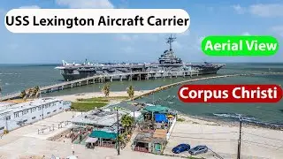 USS Lexington 🚀 #aerial-CV-16 World War II-Vintage Essex Class Aircraft Carrier - Military Aviation