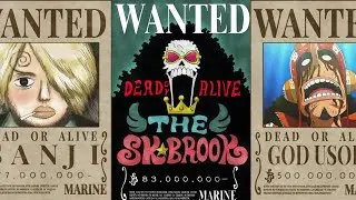 All Bounties of Strawhat Pirates from East Blue to Egghead