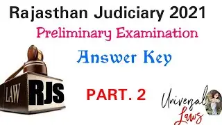 Rajasthan Judiciary 2021 Answer Key 