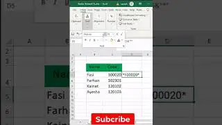 Conversion of Number To Barcode in Excel | #Shorts | Excel | SamehUlhaq