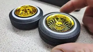 Redcat Gold Dayton Lowrider Wheels compared to stock style Gold wheels Unboxing