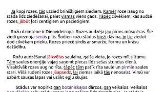Exam for Ethnic Latvians. How to Prepare for the Text Part? Analyzing the Text About Roses